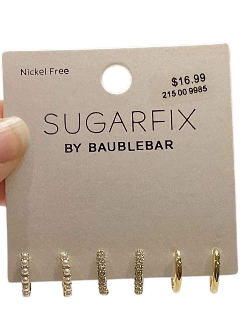 BaubleBar Gold Mini Hoop Earring Set